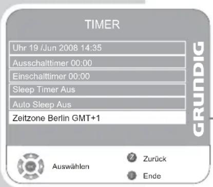 GRUNDIG Vision 6 26 6932 T ECO - Zeitzone einstellen - 2