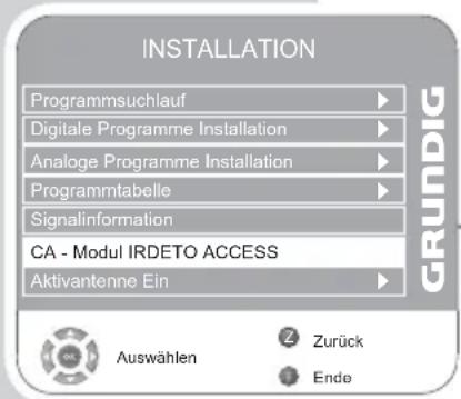 GRUNDIG Vision 6 26 6932 T ECO - Zugangskontrolle für CA-Modul und die Smartcard - 1