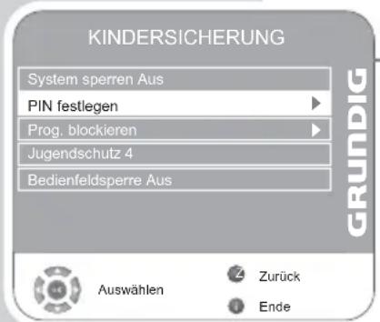 GRUNDIG Vision 6 26 6932 T ECO - PIN-Code ändern - 1