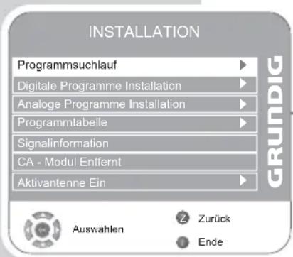 GRUNDIG Vision 6 26 6932 T ECO - Alle Digitale Fernseh-Programme mit dem Suchlauf einstellen - 1