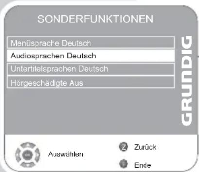GRUNDIG Vision 6 26 6932 T ECO - Sprachbezogene Einstellungen - 1