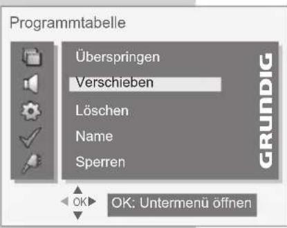 GRUNDIG Vision 4 37 5960 - Fernseh-Programme sortieren - 1