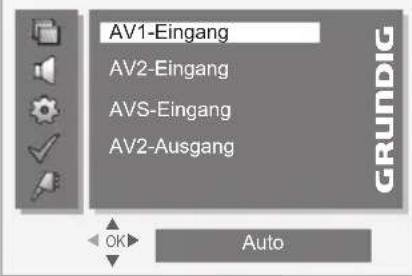 GRUNDIG Vision 4 37 5960 - Bildsignal für die Eingangsbuchsen wählen - 1