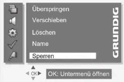 GRUNDIG Vision 4 37 5960 - Fernseh-Programme sperren - 1
