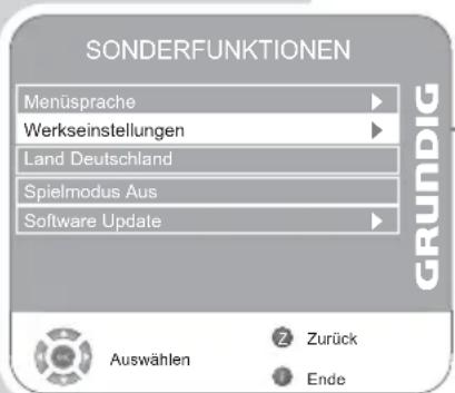 GRUNDIG Vision 4 26 4831 T - Fernsehgerät in den Auslieferungszustand zurücksetzen - 1