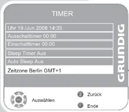 GRUNDIG Vision 4 26 4831 T - Zeitzone einstellen - 2
