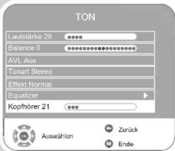 GRUNDIG Vision 2 22 2930 T - Ton-Einstellungen für den Kopfhörer wählen - 1