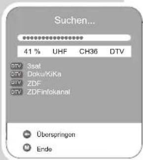 GRUNDIG Vision 2 22 2930 T - Alle Digitale Fernseh-Programme mit dem Suchlauf einstellen - 2