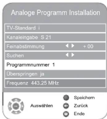 GRUNDIG Vision 2 22 2900 H - Analoge Fernseh-Programme durch Eingabe der Kanalzahlen einstellen - 1