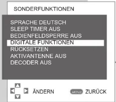 GRUNDIG Vision 2 22 2830 T - Einstellungen für digitale Fernseh-Programme - 1