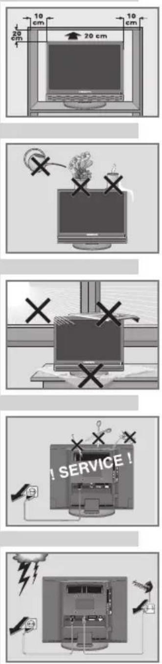 GRUNDIG Vision 2 22 2830 T - AUFSTELLEN UND SICHERHEIT - 1