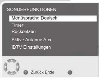GRUNDIG Toronto 42 7830 T - Komfort-Funktionen im Menü »Sonderfunktionen« - 1