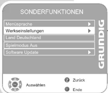 GRUNDIG Toronto 32 7931 T - Fernsehgerät in den Auslieferungszustand zurücksetzen - 1