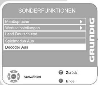 GRUNDIG Toronto 32 7931 T - Programmplatz für einen Decoder aktivieren - 1