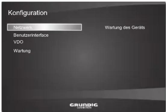 GRUNDIG New York 46 3D WEB - Das Menü Konfiguration anwählen - 1