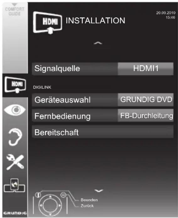 GRUNDIG New York 46 3D WEB - Gerätesteuerung - 1