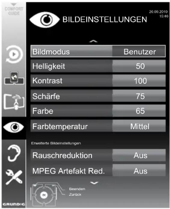 GRUNDIG New York 32 CLE 9130 SL - Bildeinstellungen - 1