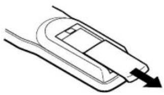 AKAI CTR21MTV - Einsetzen der Batterien - 1