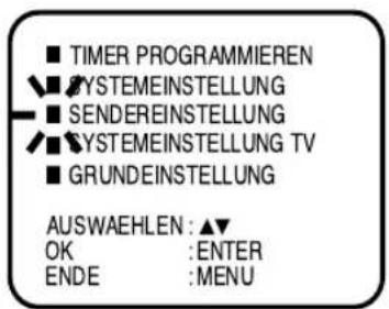 AKAI CTR21MTV - MENU drücken. - 2