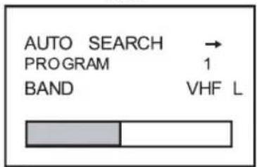 AUTO SEARCH PROGRAM → BAND 1 VHF L