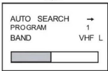 AUTO SEARCH PROGRAM → BAND 1 VHF L