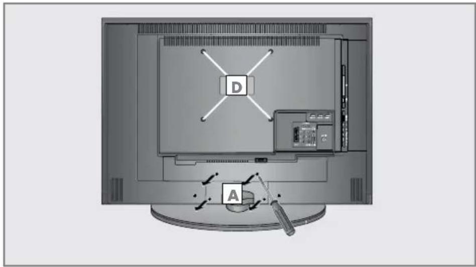 GRUNDIG Vision ECO 37 6950 T - Demontage des Gerätefußes - 1
