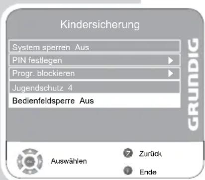 GRUNDIG Vision ECO 37 6950 T - Sendungen autorisieren - 1