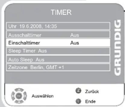 GRUNDIG Vision 7 37 7975 T C - Einschalttimer - 1