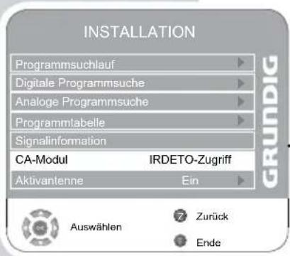 GRUNDIG Vision 7 37 7975 T C - Zugriffskontrolle für CA-Modul und Smartcard - 1