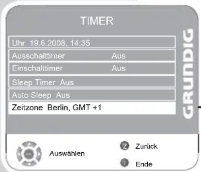 GRUNDIG Vision 7 37 7975 T C - Zeitzone festlegen - 1