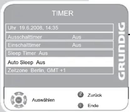 GRUNDIG Vision 7 37 7975 T C - Automatische Abschaltung (Auto Sleep) - 1