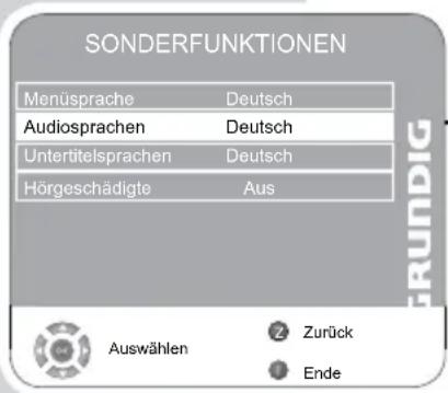GRUNDIG Vision 7 37 7975 T C - Sprachbezogene Einstellungen - 1