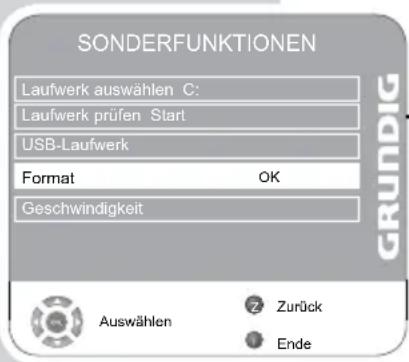 GRUNDIG Vision 7 37 7975 T C - Externen Datenträger formatieren - 1