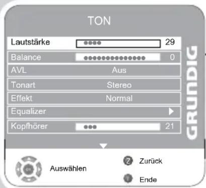 GRUNDIG Vision 7 37 7975 T C - Toneinstellungen - 1