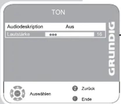 GRUNDIG Vision 7 37 7975 T C - Audiodeskription (Audiountertitel) - 1