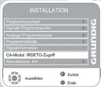 GRUNDIG Vision 6 42-6951 T - Zugriffskontrolle für CA-Modul und Smartcard - 1