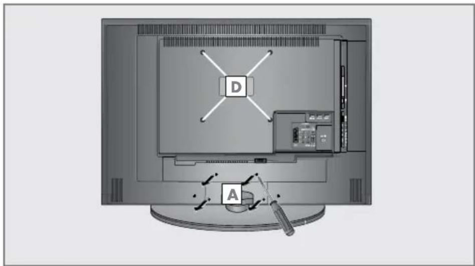 GRUNDIG Vision 6 42-6951 T - Demontage des Gerätefußes - 1