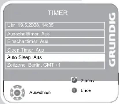 GRUNDIG Vision 6 42-6951 T - Zeitzone festlegen - 1