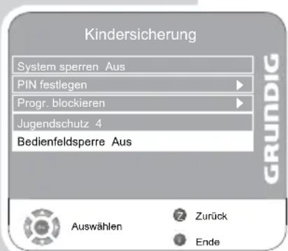GRUNDIG Vision 6 42-6951 T - Sendungen autorisieren - 1