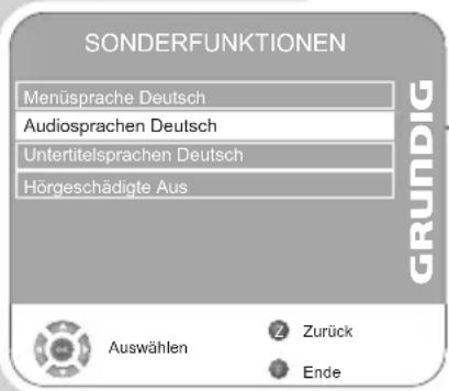 GRUNDIG Vision 6 42 6950 T - Sprachbezogene Einstellungen - 1