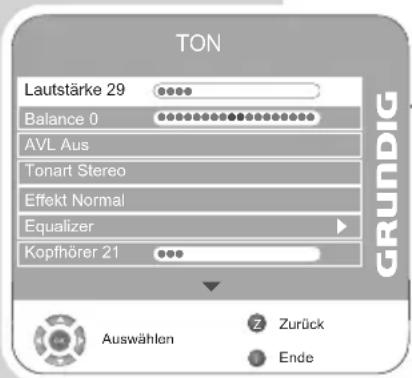 GRUNDIG Vision 6 42 6950 T - Ton-Einstellungen - 1