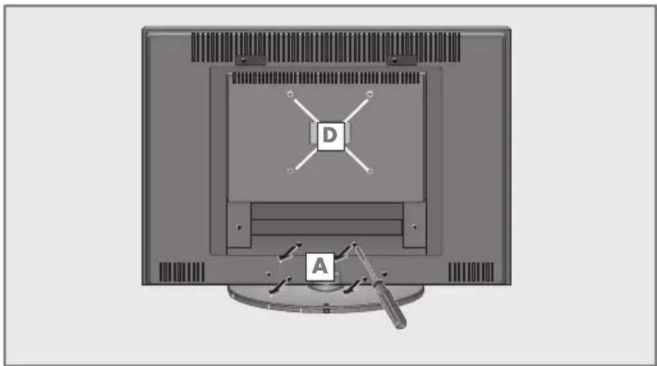 GRUNDIG Vision 6 42 6950 T - Demontage des Gerätefußes - 1