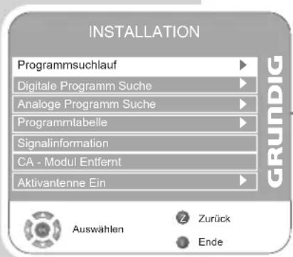 GRUNDIG Vision 6 42 6950 T - Alle Digitale Fernseh-Programme mit dem Suchlauf einstellen - 1