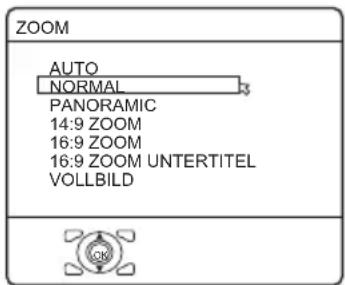 JVC HV-32P40 - Drücken Sie die Taste ZOOM zur Anzeige des Menüs ZOOM - 1