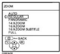 JVC AV32X25EK - Press the ZOOM button to display the ZOOM menu - 1