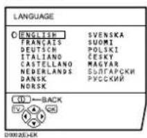 JVC AV32X25EK - Choose LANGUAGE, then press the OK button - 1