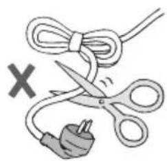 JVC LT-37DP8 - Zerschneiden oder beschädigen Sie niemals das Netzkabel! - 1