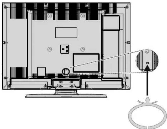 JVC LT-32R15BU - Verwendung des Kabelhalters - 1