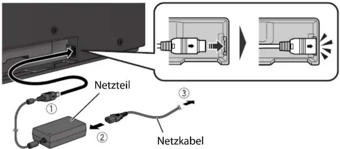 JVC LT-32WX50EU - Anschließen das Netzkabels/Netzteils - 1