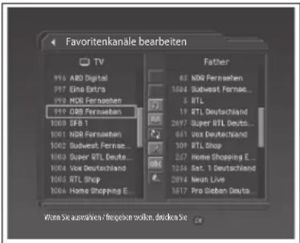 JVC LT-32DE9BU - Favoritenkanäle bearbeiten - 1